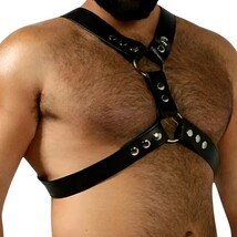Leather Bulldog Chest Harness Mens Body Chest Harness Belts Fetish Gay C... - £37.86 GBP
