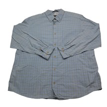 Eddie Bauer Shirt Men 2XL Blue Plaid Long Sleeve Button Up Outdoor Dress... - $18.69