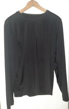 Reebok Shirt Mens Large Black Long Sleeve Performance Baselayer Base Shirt - $12.99