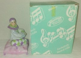 NIB 1992 San Francisco Music Box Company Porcelain Clown on a Pillow Fig... - $11.95