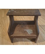 Vintage Wood Two Step Heart Cut Outs Stool Rustic Farmhouse Décor 15X14 ... - $91.22 CAD