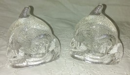 Pair of Partylite Crystal Dolphin Tealight/Votive Candleholders - Retired - £3.12 GBP