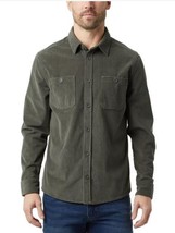 32 Degrees Mens Overshirt Green Corduroy Pockets Long Sleeve Spread Coll... - $746.18 MXN