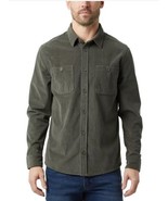 32 Degrees Mens Overshirt Green Corduroy Pockets Long Sleeve Spread Coll... - $56.12 CAD