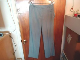 Womens &quot;NWT &quot; Larry Levine Size 6 SPT Stretch Gray Multi Color Pin Striped Pants - £29.98 GBP