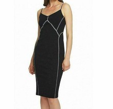 1.STATE Womens 0 Black Seamed Bandage Slip Spaghetti Strap Cocktail Dress NEW - £28.12 GBP
