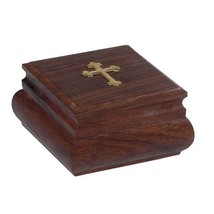 Handmade Christian Orthodox Wooden Olive Wood Storage Box with Decorative Cro... - £22.27 GBP