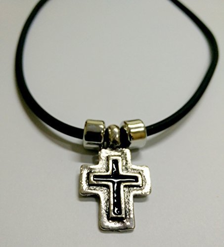 Christian Orthodox Greek Religious Pendant Necklace with Metallic Cross / 14
