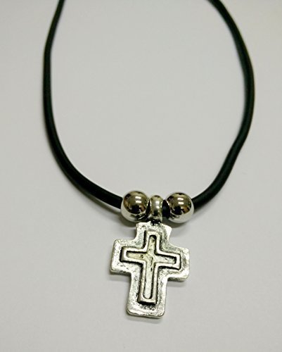 Christian Orthodox Greek Religious Pendant Necklace with Metallic Cross / 15
