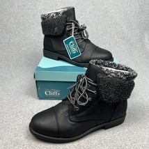Cliffs by White Mountain Duena Womens Combat Ankle Boots  Black Sz 11 W  Casual - £30.75 GBP