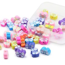 50pcs Butterfly Polymer Clay Beads DIY Kit - £3.05 GBP