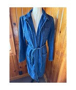 Universal Thread Denim Coat Belted Long Sleeve Pockets Jacket Dress Size... - $760.27 MXN