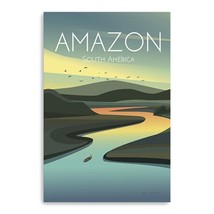 HomeRoots 399113 36 x 24 in. Green Vibrant South American Amazon Canvas ... - £136.56 GBP