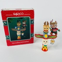 Enesco Have A Totem-ly Terrific Christmas Treasury of Ornament Mouse Santa Totem - £14.78 GBP