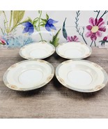 Noritake Rose China Annette 8&quot; Rim Soup Bowls Lot of 4 Vintage - $25.00