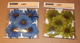 Ashland Fun With Flowers 3&quot; Green &amp; Blue 2pks 10 Total Flowers Tie On Wi... - $5.93