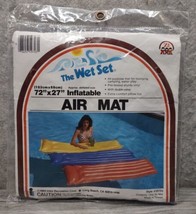 VTG Intex The Wet Set Inflatable Air Mat Pool Float Blue Raft 72 x 27 1984 NOS - £21.55 GBP