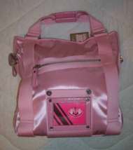 NEW Juicy Couture NARDELS Satin Large Tote DIAPER CARRIER Bag PINK  ~ GO... - £116.89 GBP