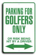 Golfers - 12" x 18" Plastic Parking Sign - $7.14