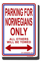 Norway Parking Sign - $11.94