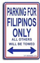 Philippines - 8" x 12" Metal Parking Sign - $11.94
