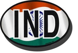 India Wavy Oval Decal - $3.00