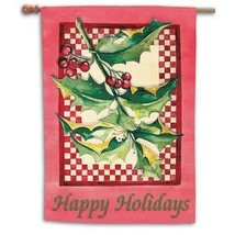 Holly and Berries Toland Art Banner - £18.87 GBP