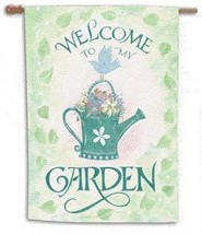 Watering Can Welcome Toland Art Banner - $24.00