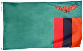 Zambia - 4&#39;X6&#39; Nylon Flag - £59.83 GBP