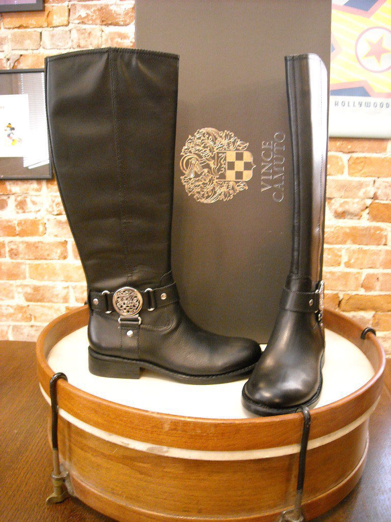 new vince camuto farrow boots leather equesterian KNEE HIGH woman size 6M medium - $139.00