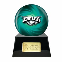 Large/Adult 200 Cubic Inch Philadelphia Eagles Metal Ball on Cremation Urn Base - £407.58 GBP