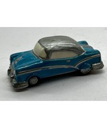 Vintage Plaster Chalkware Blue and Silver Painted Car 4 1/2&quot; Long Christ... - $13.36