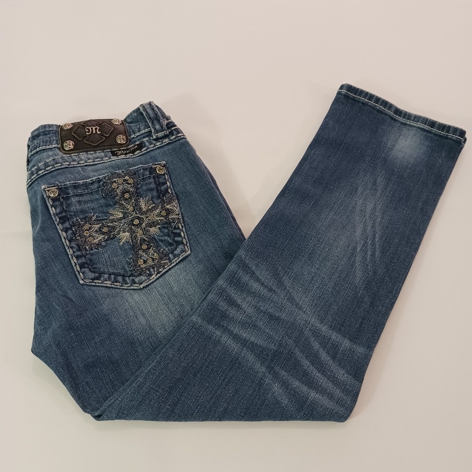 Miss Me JE5159EP Easy Capri Women's Blue Cotton Blend Jeans Size 28 (30×26) Item image 2