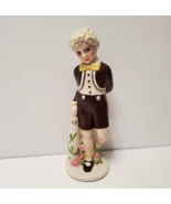 Vintage Holland Mold Figurine of Victorian Boy, Hand Painted and Signed ... - £27.90 GBP