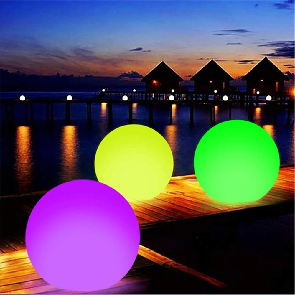 Outdoor Pool Beach Ball Summer Swimming Toy LED Water Game Sports Party Bal - £12.57 GBP+