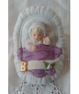 1983 Enesco Blonde Baby Growing Up Birthday Girl Figurine  - £6.28 GBP