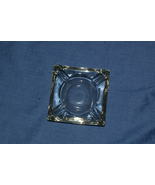 Vintage Square Clear Glass Ashtray Rounded Edge 4 Inch - £4.71 GBP