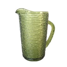 Anchor Hocking Soreno Avacado Green 7” Juice Pitcher  Vintage Mid Century - £10.79 GBP