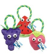 Happy Fruit Plush Rope Toy For Dogs Strawberry Watermelon Grape OR All 3 Toys - $11.18 - $24.35