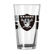 Las Vegas Raiders NFL Overtime Glass Beer Pint 16 oz Set of 2 - £28.65 GBP