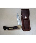 Vintage Schrade+ Old Timer USA 60T  Folding Blade Knife Brown Leather Sh... - $38.60