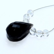 Smoky Quartz Crystal Quartz Drop Beads Briolette Natural Loose Gemstone Jewelry - £2.35 GBP