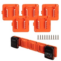5 Pack Battery Holder For Black+Decker 20V Battery Mounts Dock Holder Fit For Lb - £25.81 GBP