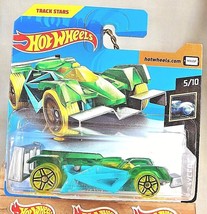 2019 Hot Wheels #35 X-Raycers 5/10 FLASH DRIVE Teal w/YellowWhls PR5Sp ShortCard - £9.83 GBP