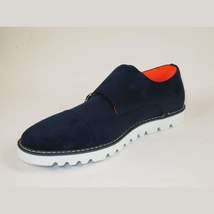 Men Tayno Dressy Casual Soft Suede Comfortable Double Buckle #Freshman Navy image 4