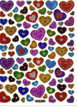 A166 Heart Love Kids Kindergarten Sticker Decal Size 13x10 cm / 5x4 inch Glitter - £1.99 GBP