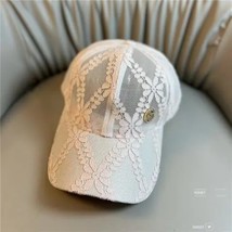 Summer Sunscreen Women&#39;s Hat Diamond-Encrusted V Lace Baseball Cap Peaked Sun Ha - £12.64 GBP