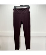Spanx Leggings Womens XL Red Hot Assets Purple Wine Ponte Pull On Pants ... - £20.02 GBP