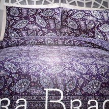 VERA BRADLEY FRENCH PAISLEY PURPLE 1pc  KING  QUILTED QUILT NIP Beautifu... - €93,82 EUR