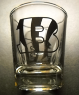 Cincinnati Bengals Shot Glass NFL National Football Clear Glass Black Print Logo - $6.99